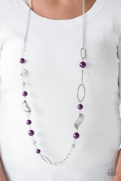 All About Me - Purple - Paparazzi Necklace