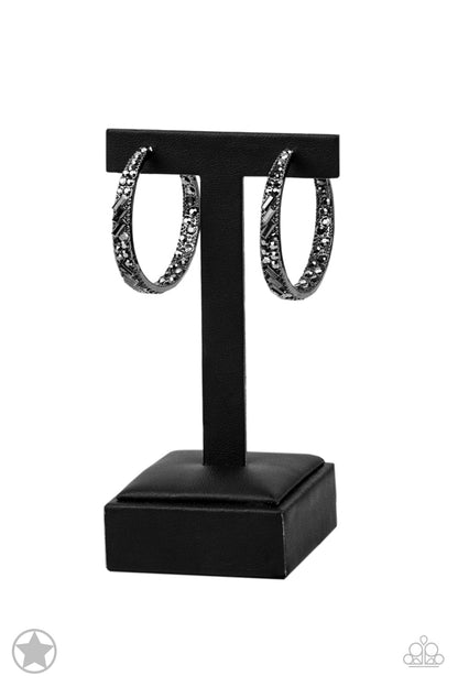 GLITZY By Association - Black - Paparazzi Earrings