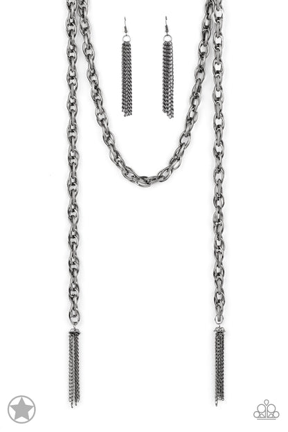 SCARFed for Attention - Gunmetal - Paparazzi Necklace