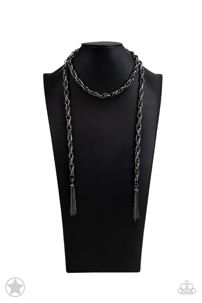 SCARFed for Attention - Gunmetal - Paparazzi Necklace