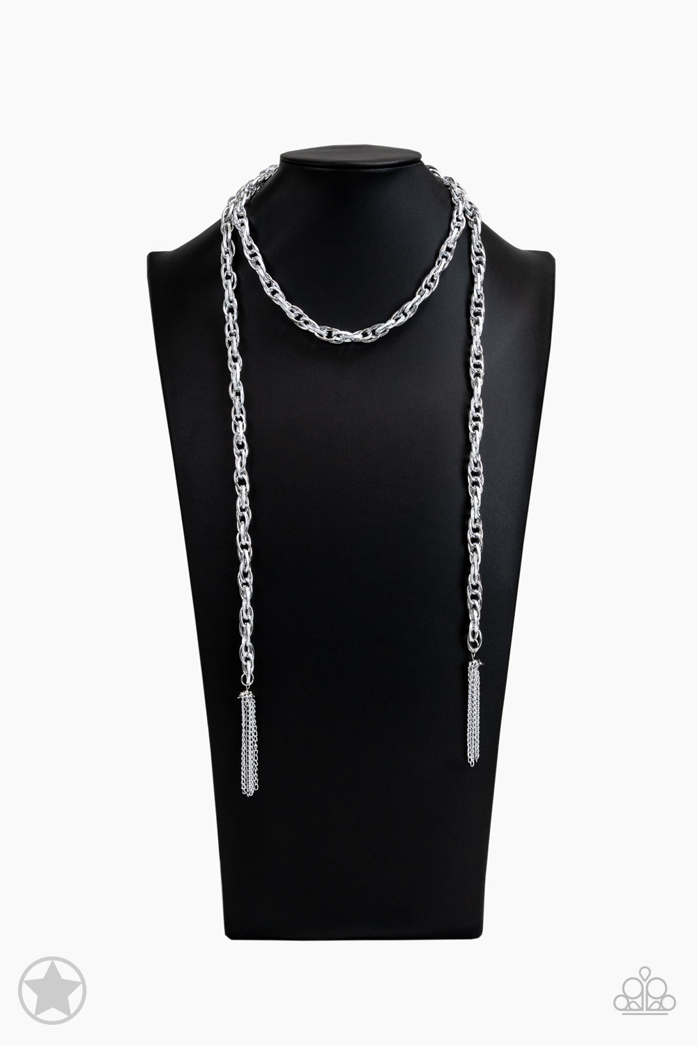 SCARFed for Attention - Silver - Paparazzi Necklace