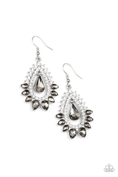 Boss Brilliance - Silver - Paparazzi Earrings