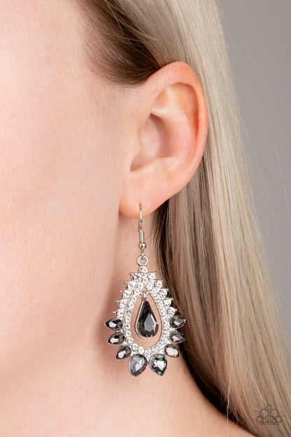 Boss Brilliance - Silver - Paparazzi Earrings