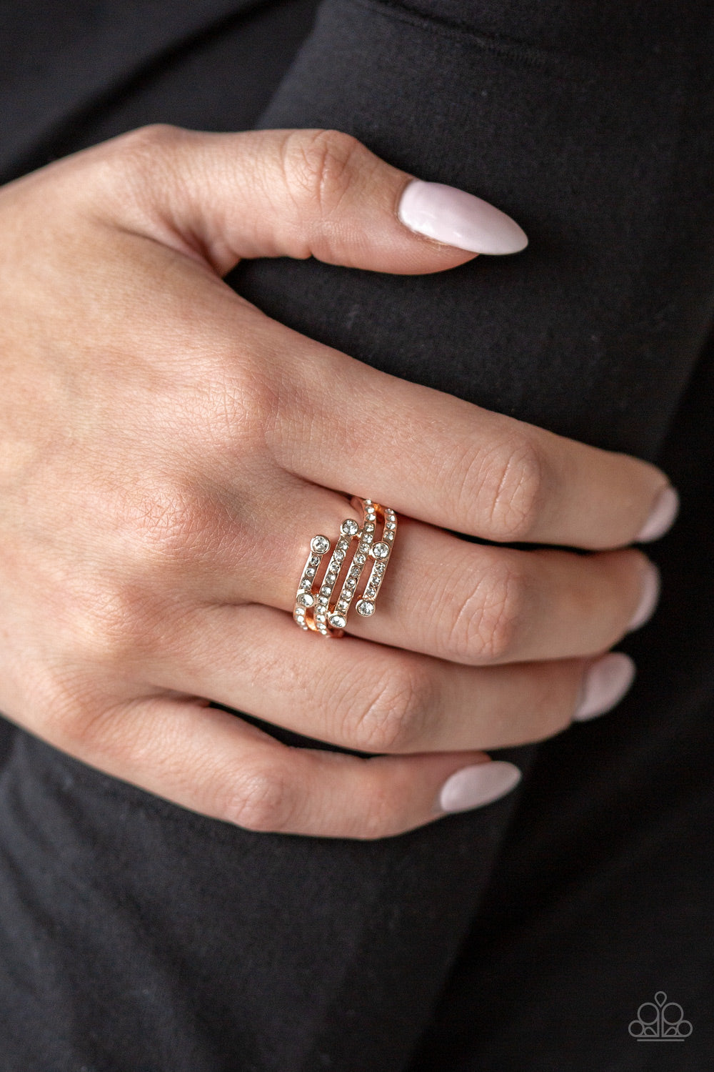 Casino CACHE - Rose Gold - Paparazzi Ring