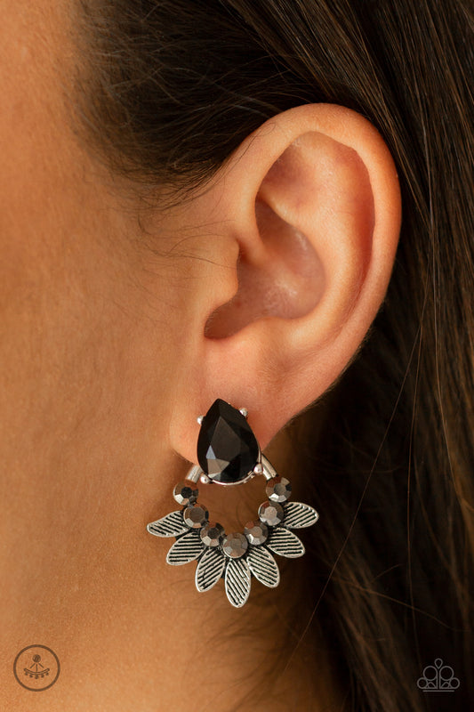 Crystal Canopy - Black - Paparazzi Earrings