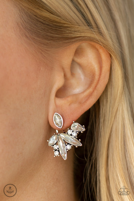 Deco Dynamite - White - Paparazzi Earrings