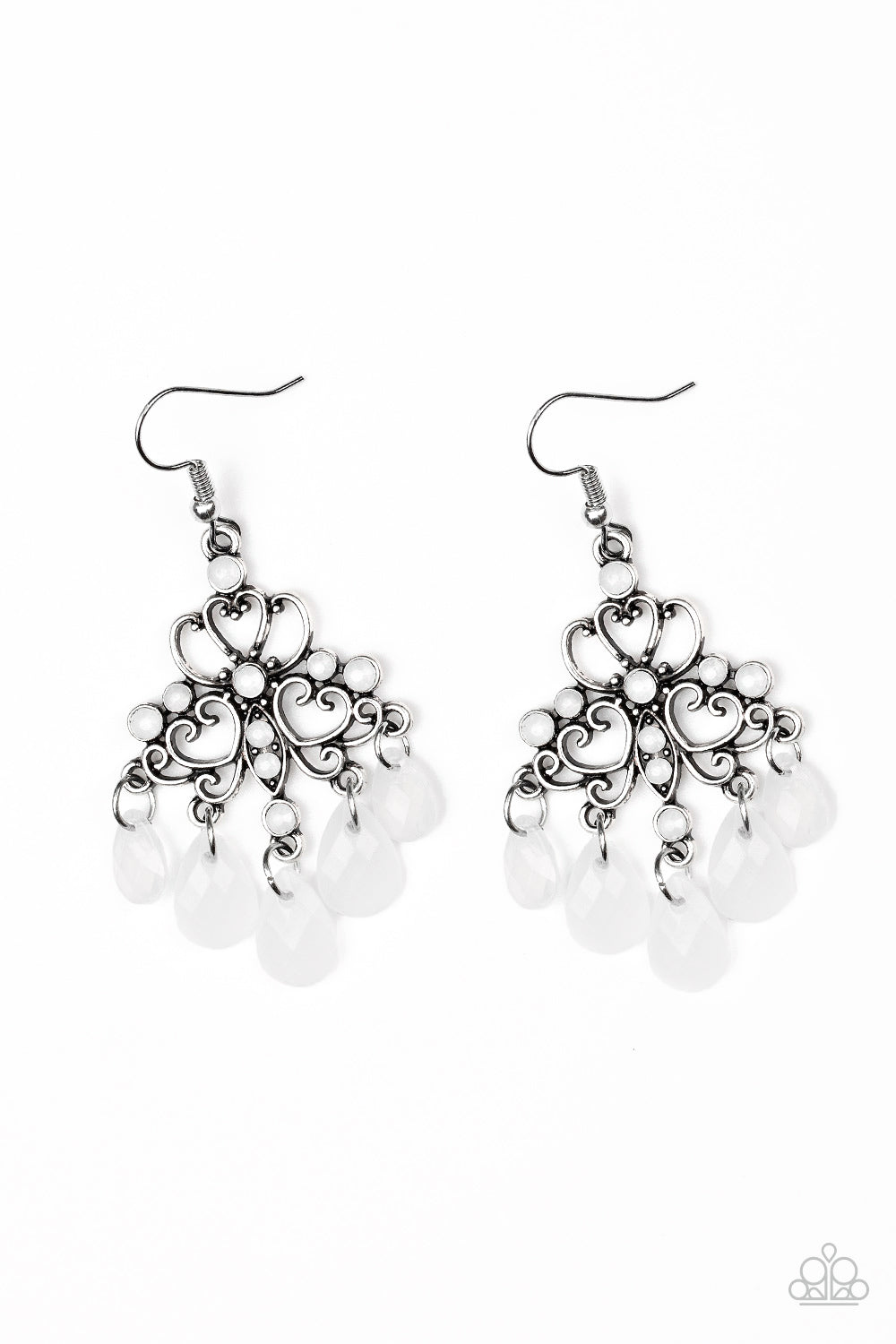 Dip It GLOW - White - Paparazzi Earrings