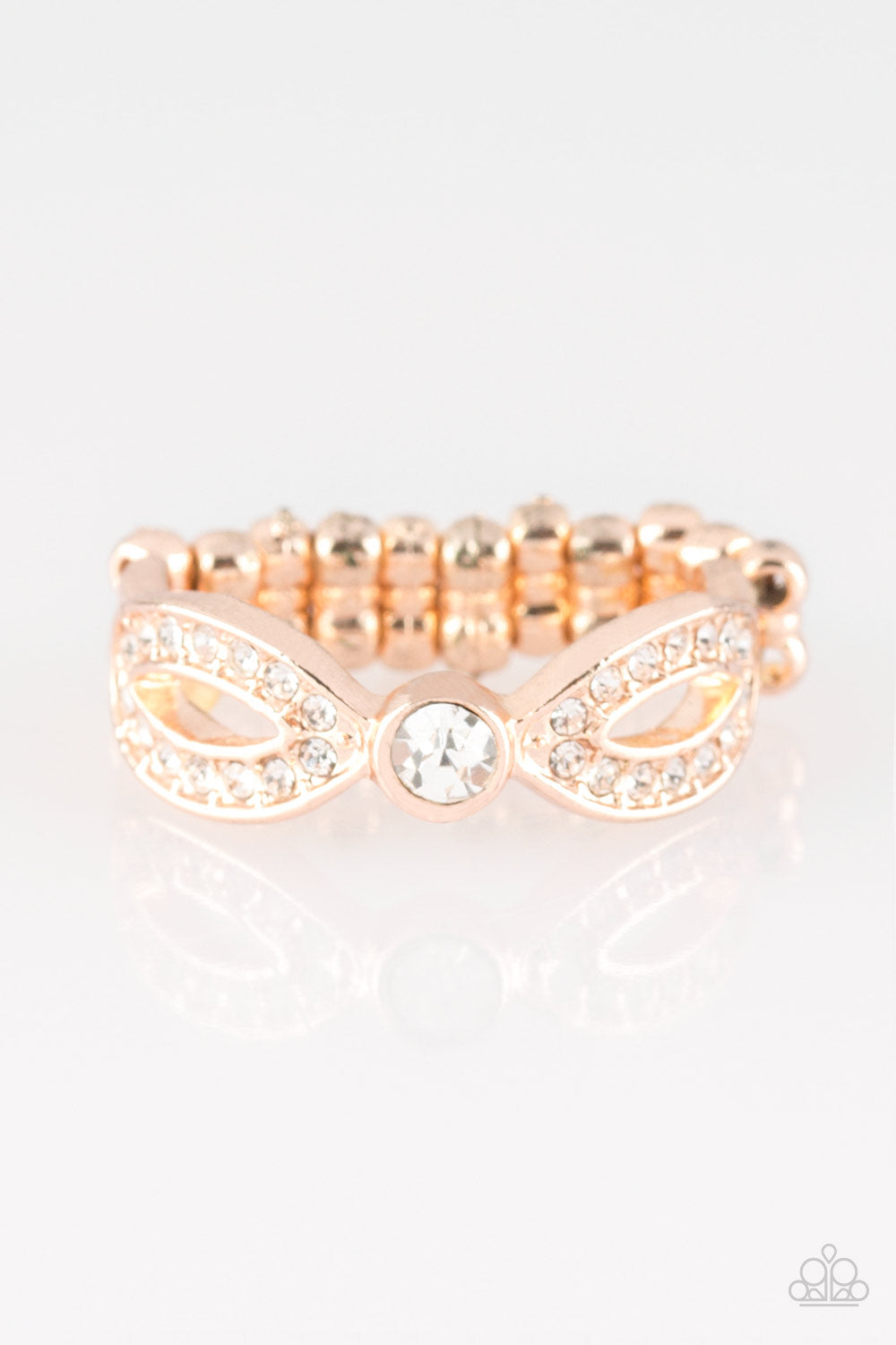 Extra Side Of Elegance - Rose Gold - Paparazzi Ring