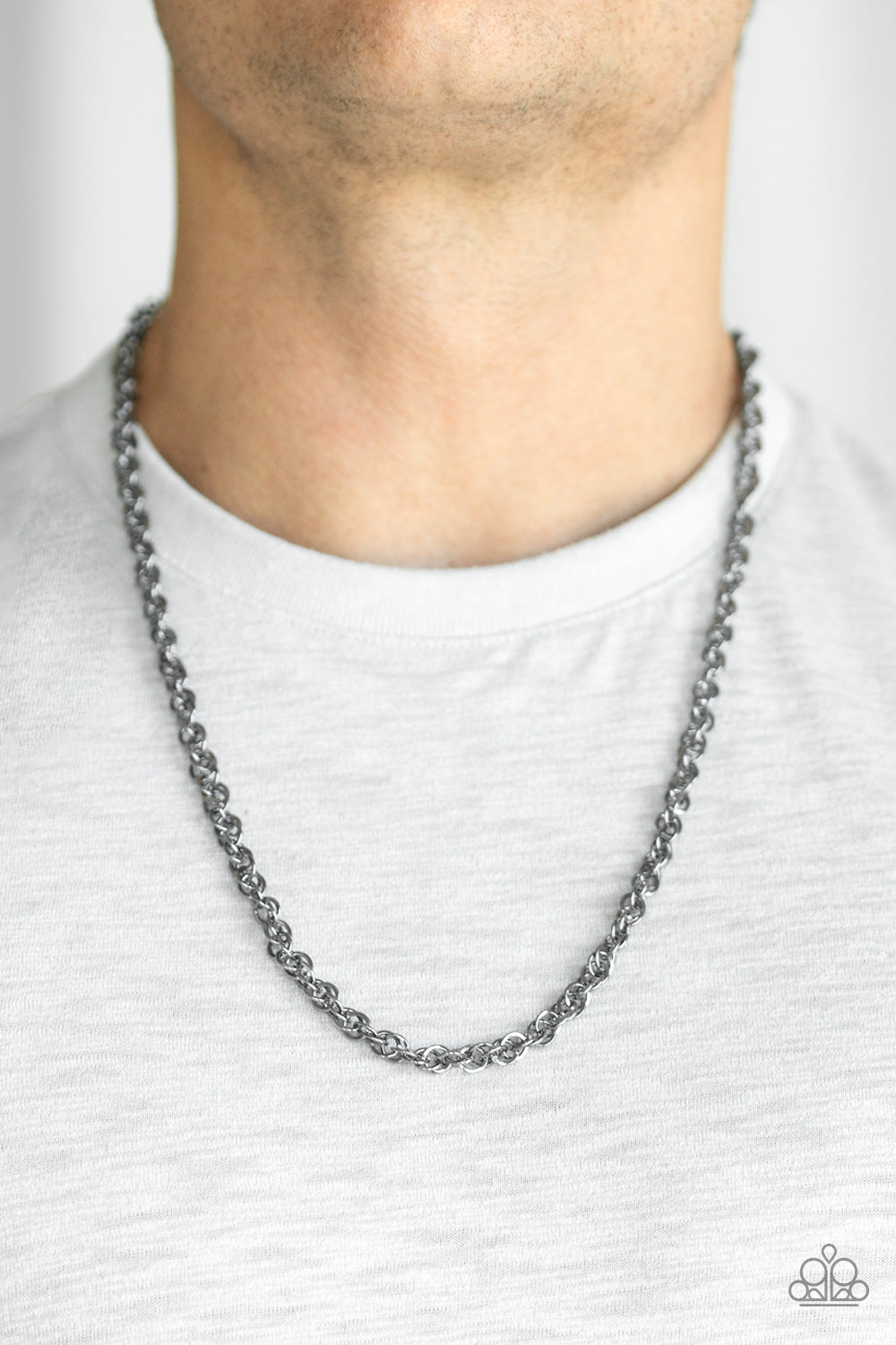 Lightweight Division - Black - Paparazzi Mens Necklace