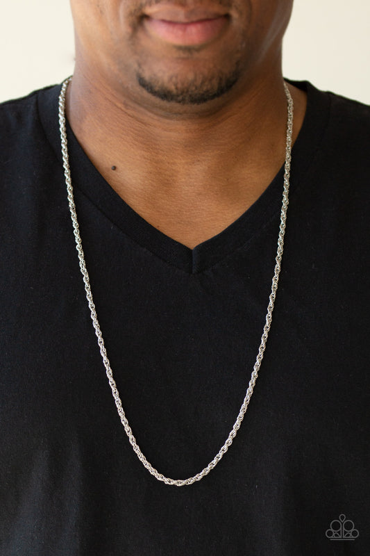 The Go-To Guy - Silver - Paparazzi Mens Necklace