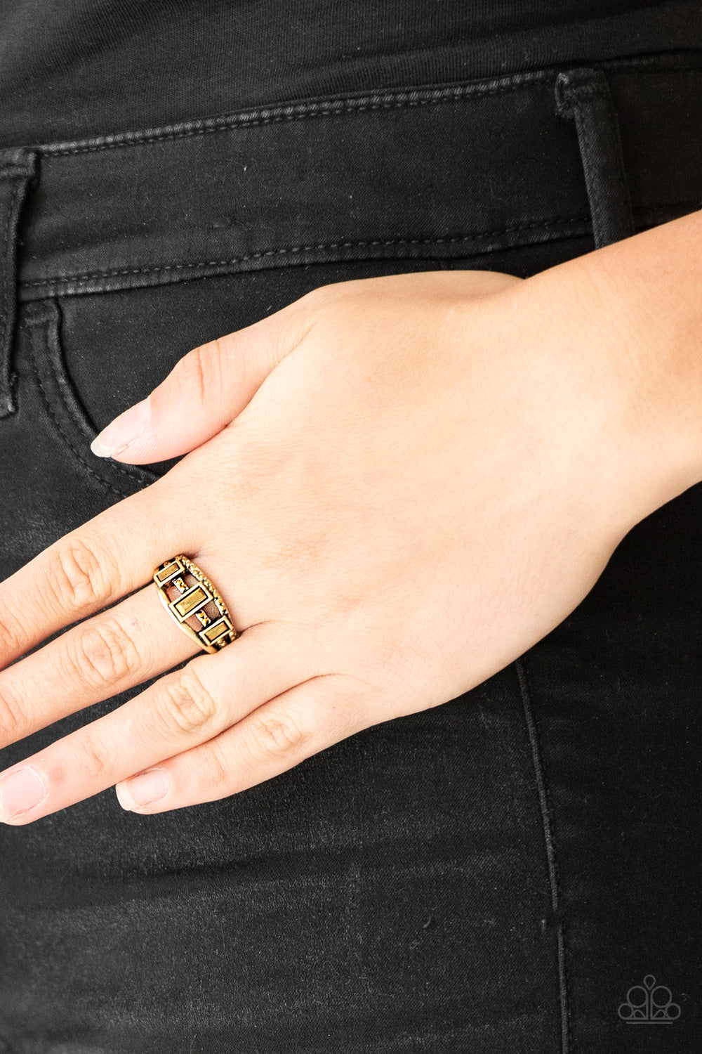 Noble Nova - Brass - Paparazzi Ring