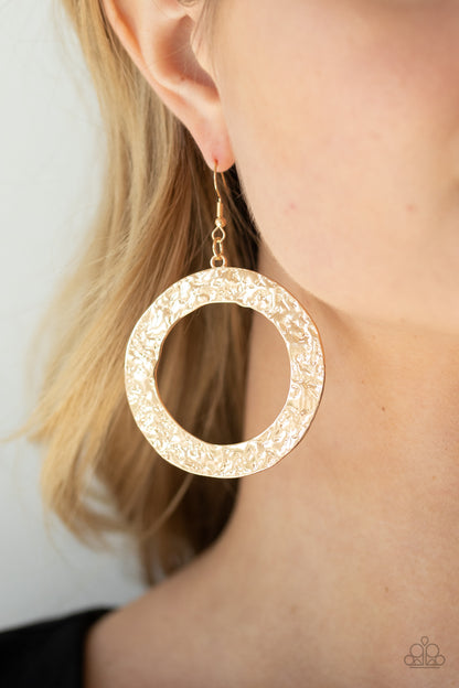 PRIMAL Meridian - Gold - Paparazzi Earrings