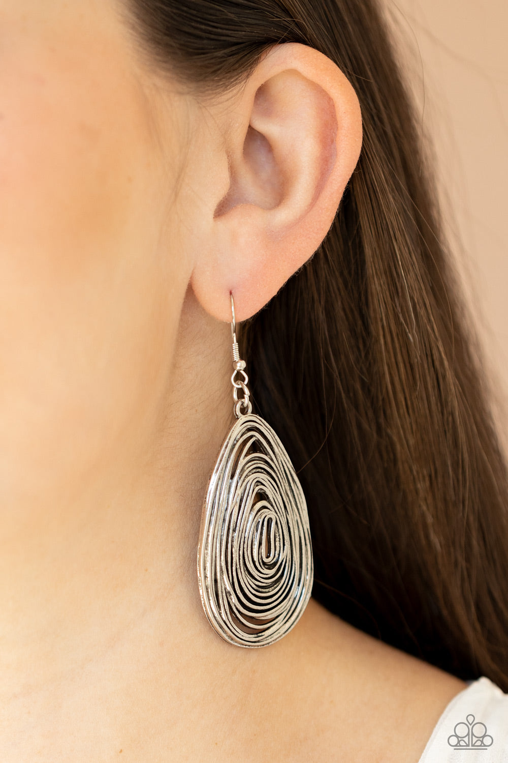 Rural Ripples - Silver - Paparazzi Earrings