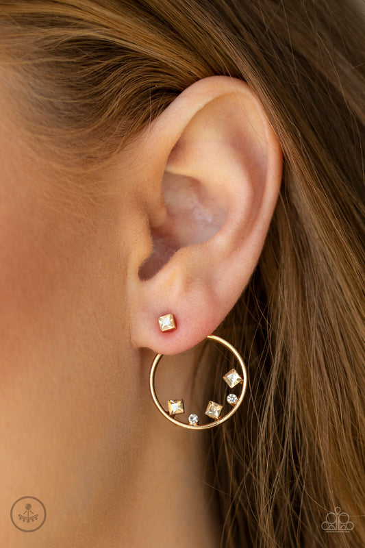 Top-Notch Twinkle - Gold - Paparazzi Earrings